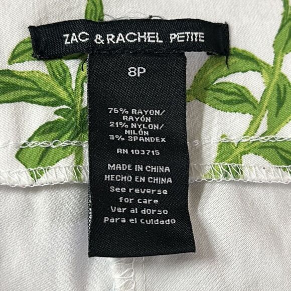 Zac & Rachel Pants Pull On 8P Floral Stretch Ankle - Picture 11 of 12